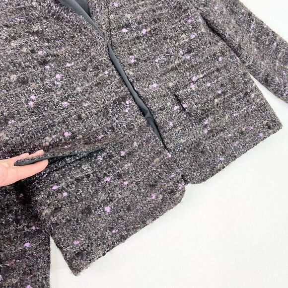 Classiques Entier Jacket Wool Alpaca Blazer Womens Medium Boucle Tweed Preppy - Picture 6 of 11